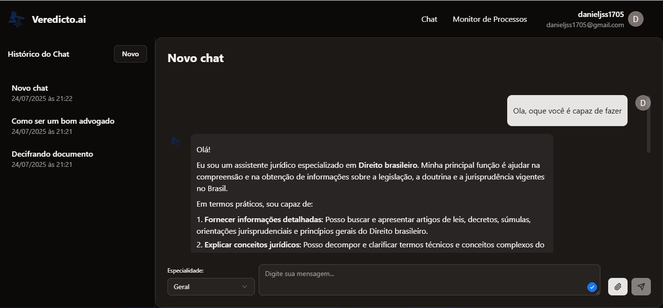 Tela do App